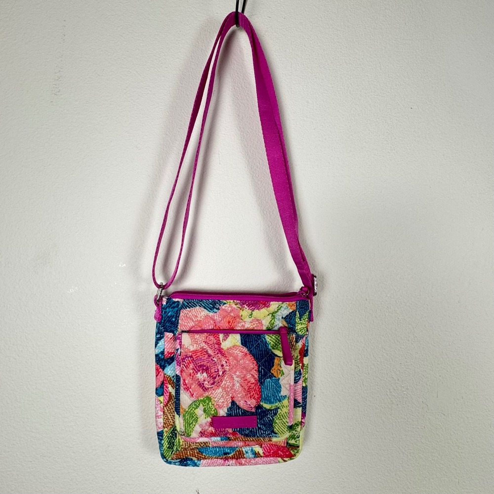 Vera Bradley Quilted Floral Mini Hipster Crossbody Bag Superbloom Pattern Travel